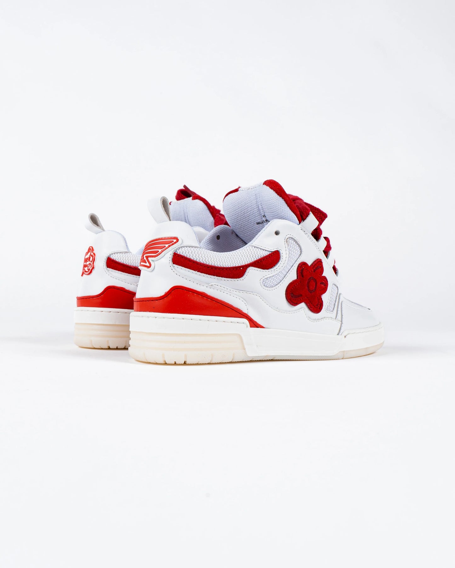 White Red Motor Sneakers