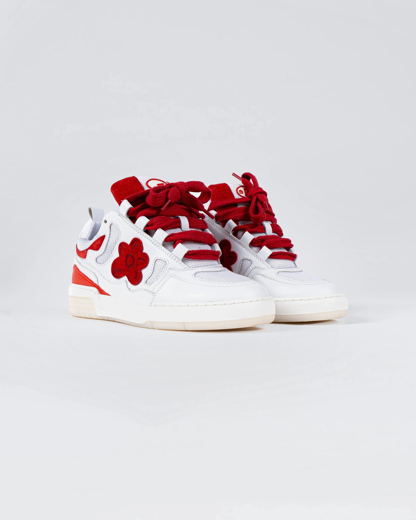 White Red Motor Sneakers